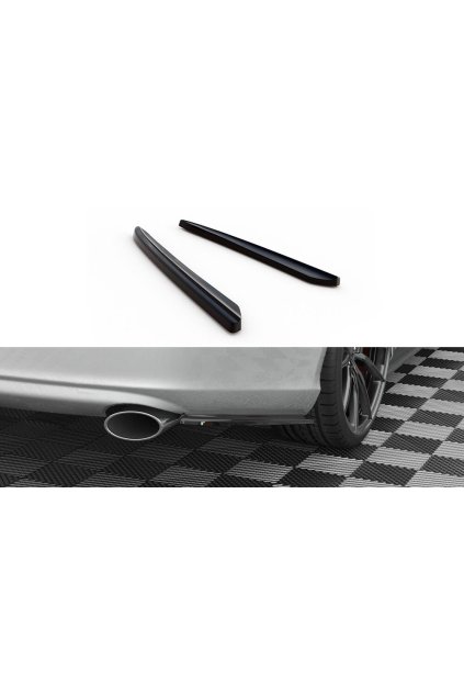 Maxton Design boční difuzory pod zadní nárazník pro Mercedes CLS C 219/Standard, černý lesklý plast ABS