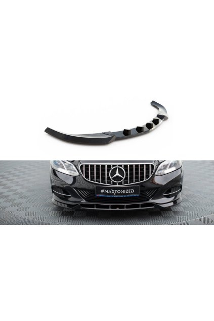 Maxton Design spoiler pod přední nárazník pro Mercedes třída E W212 Facelift/Standard, černý lesklý plast ABS