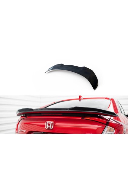 Maxton Design prodloužení spoileru 3d pro Honda Civic Mk10 SI, černý lesklý plast ABS