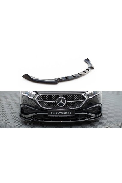 Maxton Design spoiler pod přední nárazník ver.2 pro Mercedes třída E W214/AMG-Line, černý lesklý plast ABS