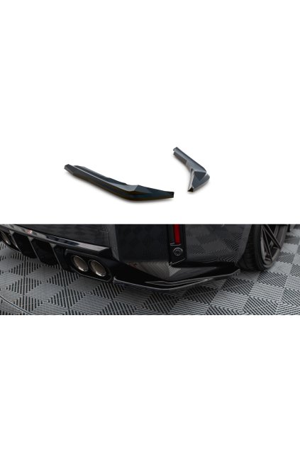 Maxton Design boční difuzory pod zadní nárazník v.5 pro BMW M2 G87, černý lesklý plast ABS