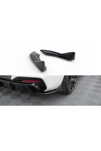Maxton Design boční difuzory pod zadní nárazník pro BMW řada 1 F20- F21 Facelift, černý lesklý plast ABS, M-Pack/M140i