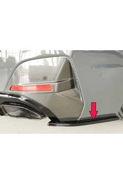 Rieger spoiler pod zadní nárazník na pravé straně pro BMW i4 G26 G4C gran coupe (5-dvéř.) r.v. 11/21-, plast ABS lakovaný do černé lesklé barvy