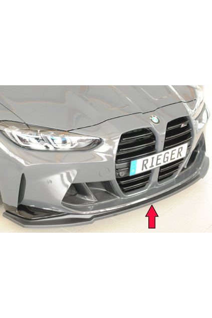 Rieger lipa pod přední nárazník pro BMW řada 4 G83 M4 kabriolet, 06/21-, plast ABS bez povrchové úpravy