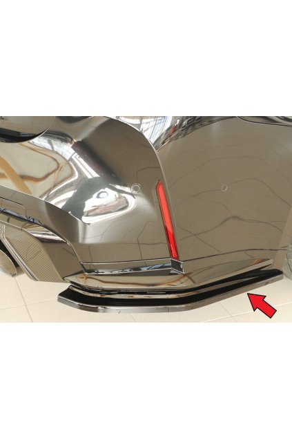 Rieger spoiler pod zadní nárazník na pravé straně pro BMW Řada 4 G82 M4 CSL G34MKS kupé r.v. 07/22-, plast ABS lakovaný do černé lesklé barvy