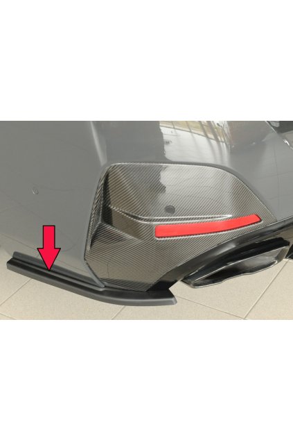 Rieger spoiler pod zadní nárazník na levé straně pro BMW řada 4 G26 gran coupe (5-dvéř.) r.v. 07/20-, plast ABS bez povrchové úpravy