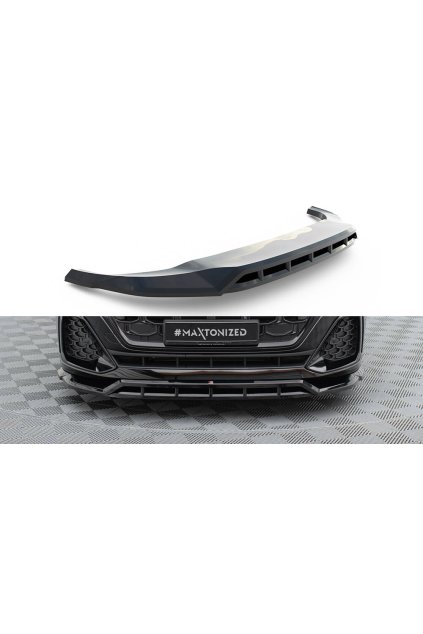 Maxton Design spoiler pod přední nárazník pro Audi Q8 Mk 1 FL, černý lesklý plast ABS, vč. S-Line