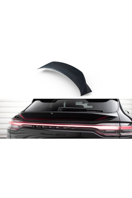 Maxton Design spodní prodloužení spoileru 3d pro Porsche Macan GTS Mk1 Facelift 2, černý lesklý plast ABS