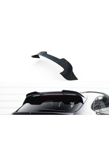 Maxton Design horní prodloužení spoileru 3d pro Porsche Macan GTS Mk1 Facelift 2, černý lesklý plast ABS