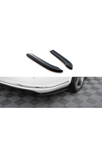 Maxton Design boční difuzory pod zadní nárazník pro Volkswagen Passat Mk7 (B7), černý lesklý plast ABS, Variant