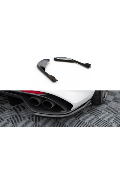 Maxton Design boční difuzory pod zadní nárazník pro Alfa Romeo Giulia Qaudrifoglio, černý lesklý plast ABS