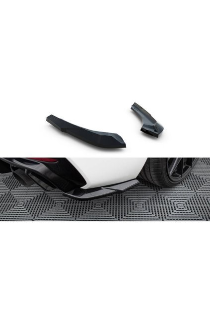 Maxton Design boční difuzory pod zadní nárazník v.5 pro BMW řada 1 F20- F21 Facelift, černý lesklý plast ABS, M-Pack/M140i