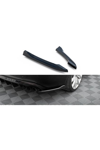 Maxton Design boční difuzory pod zadní nárazník ver.2 pro Audi S5 8T, černý lesklý plast ABS, Coupe/Cabrio