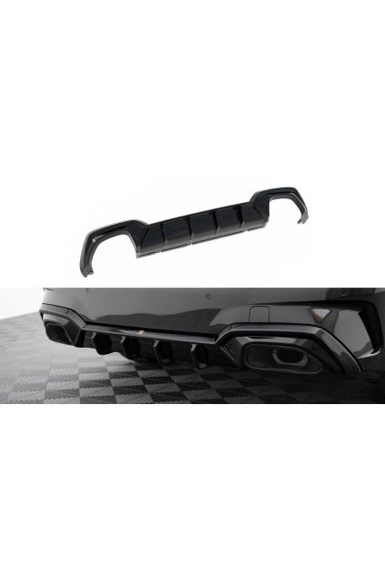 Maxton Design vložka zadního nárazníku pro BMW řada 3 G20, G21, černý lesklý plast ABS, M340i Sedan/M340i Touring