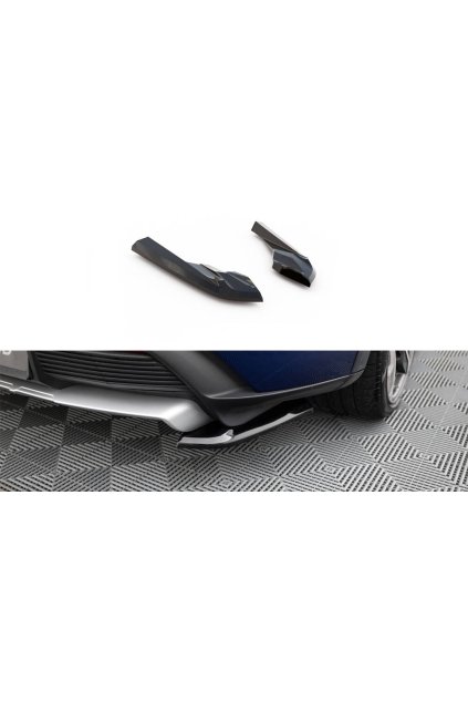 Maxton Design boční difuzory pod zadní nárazník pro Porsche Taycan 4S, černý lesklý plast ABS, Cross Turismo