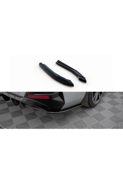 Maxton Design boční difuzory pod zadní nárazník ver.3 pro BMW řada 4 G26 /M440i, černý lesklý plast ABS, Gran Coupe