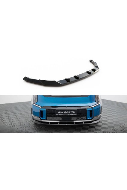 Maxton Design spoiler pod přední nárazník pro Kia EV9 Mk1 GT-Line, černý lesklý plast ABS