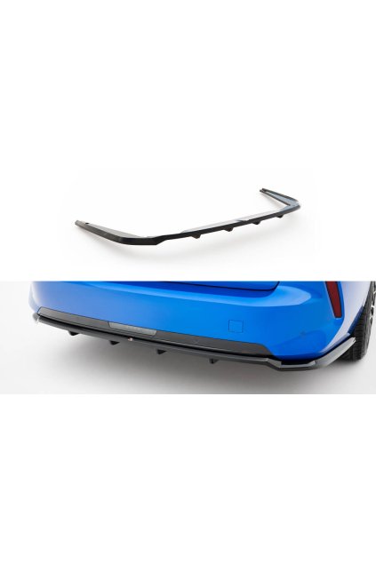 Maxton Design spoiler pod zadní nárazník s žebrováním pro Opel Astra L (Mk5), černý lesklý plast ABS, Sports Tourer/ Hatchback