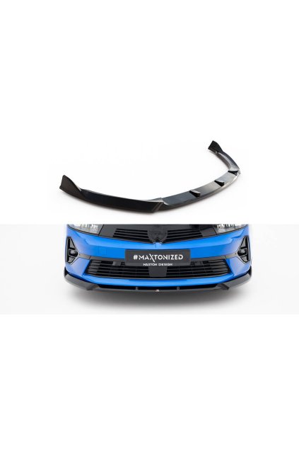 Maxton Design spoiler pod přední nárazník v.1 pro Opel Astra L (Mk5), černý lesklý plast ABS, Sports Tourer/ Hatchback