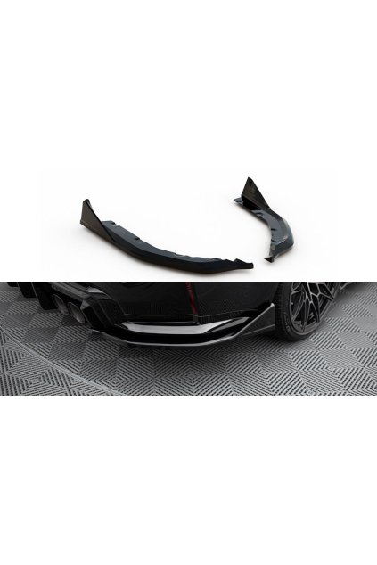Maxton Design boční difuzory pod zadní nárazník v.6 csl look pro BMW M3 G80, černý lesklý plast ABS