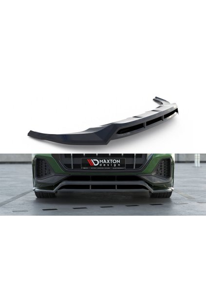 Maxton Design spoiler pod přední nárazník pro Audi Q8 Mk 1 FL, černý lesklý plast ABS