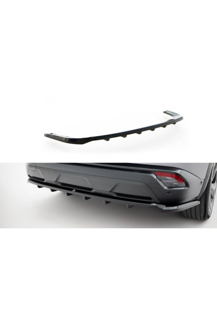 Maxton Design spoiler pod zadní nárazník s žebrováním pro Renault Austral Mk1, černý lesklý plast ABS