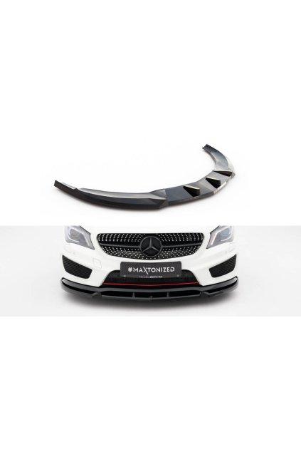 Maxton Design spoiler pod přední nárazník pro Mercedes CLA C 117/AMG-Line, černý lesklý plast ABS, Shooting Brake/Coupe