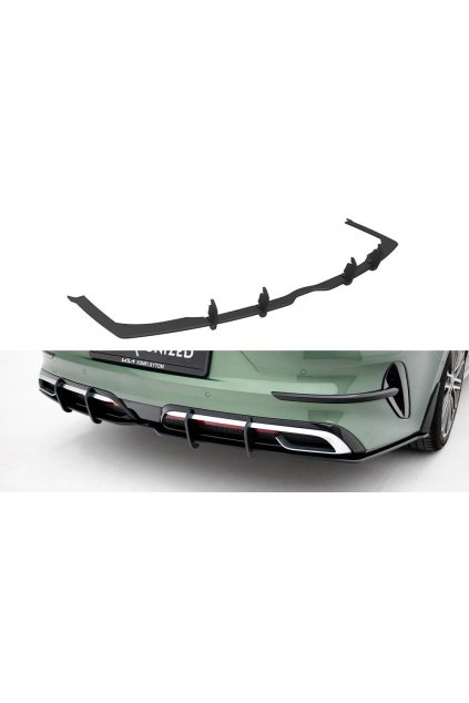 Maxton Design "Street Pro" difuzor zadního nárazníku pro Kia Proceed Mk1 Facelift GT, plast ABS bez povrchové úpravy, GT-Line, s černou a červenou linkou