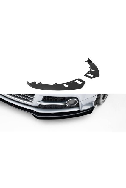 Maxton Design rohové spoilery pod přední nárazník pro Audi TT 8J, plast ABS bez povrchové úpravy, S-Line