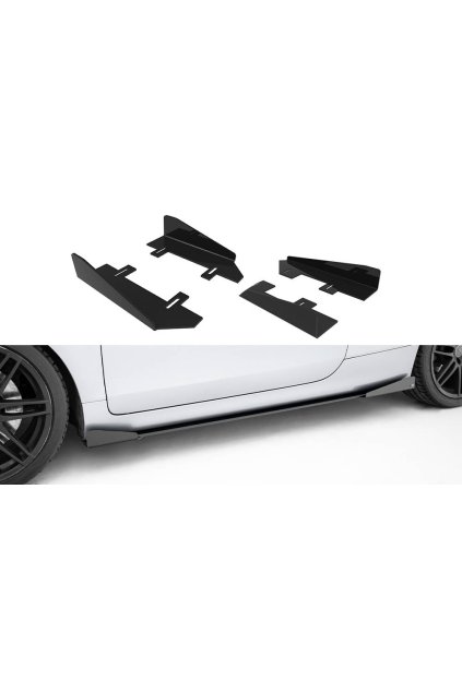 Maxton Design křidélka bočních difuzorů pro Audi TT 8J Facelift, plast ABS bez povrchové úpravy, S-Line