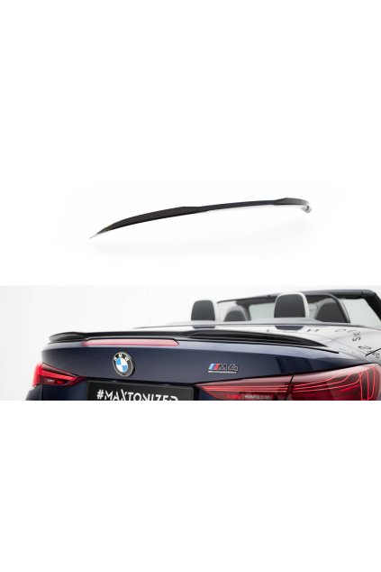 Maxton Design prodloužení spoileru 3d pro BMW řada 4 G23, černý lesklý plast ABS, cabrio/M440i cabrio