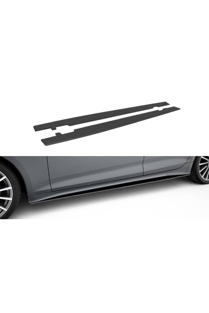 Maxton Design "Street Pro" difuzory pod boční prahy pro Audi A5 F5 Facelift, plast ABS bez povrchové úpravy, Sportback