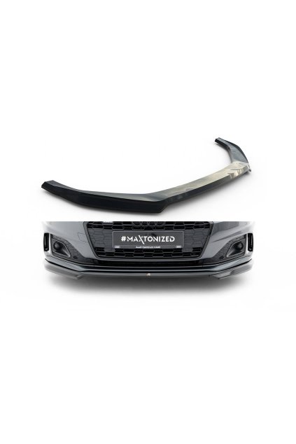 Maxton Design spoiler pod přední nárazník v.1 pro Audi A5 F5 Facelift, černý lesklý plast ABS, Coupe/Sportback