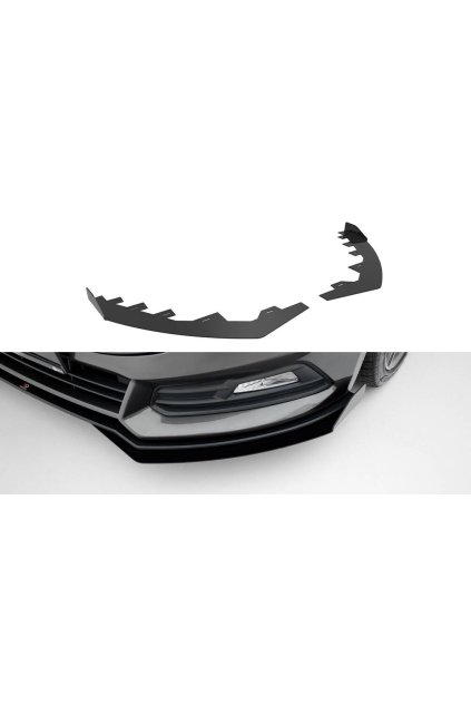 Maxton Design rohové spoilery pod přední nárazník pro Ford Focus ST Mk3 Facelift, plast ABS bez povrchové úpravy