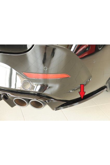 Rieger spoiler pod zadní nárazník na pravé straně pro Seat Leon KL 5-dvéř. (ST/sportstourer) r.v. 09/20-, plast ABS lakovaný do černé lesklé barvy
