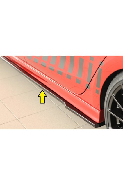 Rieger spoiler pod boční práh mont. strana levá pro Cupra Leon KL 5-dvéř. (ST/sportstourer), 09/20-, plast ABS lakovaný do černé lesklé barvy