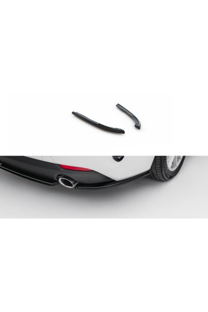 Maxton Design boční difuzory pod zadní nárazník pro BMW řada 4 G22, G22 Facelift, G23, G23 Facelift, černý lesklý plast ABS, Coupe / Cabrio