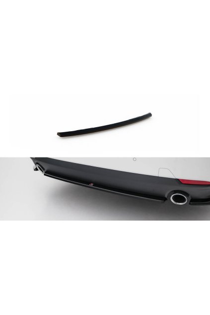 Maxton Design středový spoiler pod zadní nárazník pro BMW řada 4 G22, G22 Facelift, G23, G23 Facelift, černý lesklý plast ABS, Coupe / Cabrio