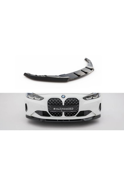 Maxton Design spoiler pod přední nárazník pro BMW řada 4 G22, G22 Facelift, G23, G23 Facelift, černý lesklý plast ABS, Coupe / Cabrio