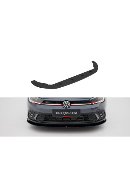 Maxton Design "Street Pro" spoiler pod přední nárazník pro Volkswagen Polo GTI Mk6 Facelift, plast ABS bez povrchové úpravy