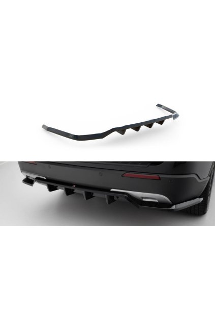 Maxton Design spoiler pod zadní nárazník s žebrováním pro Ford Explorer XLT Mk6, černý lesklý plast ABS