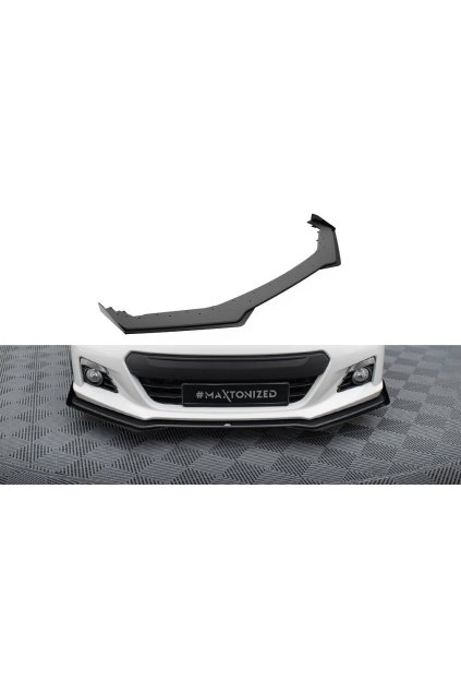Maxton Design "Street Pro" spoiler pod přední nárazník s křidélky ver.1 pro Subaru BRZ Mk1, plast ABS bez povrchové úpravy, s černou a červenou linkou