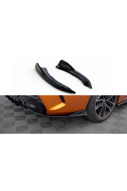 Maxton Design boční difuzory pod zadní nárazník v.6 pro BMW řada 4 G22, G22 Facelift, G23, G23 Facelift, černý lesklý plast ABS