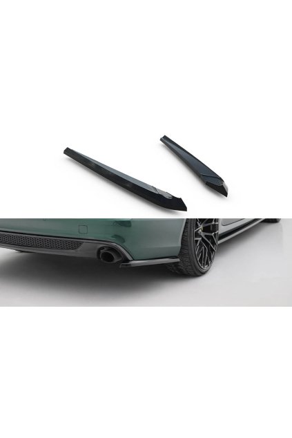Maxton Design boční difuzory pod zadní nárazník ver.2 pro Audi A6 C7, černý lesklý plast ABS, S-Line Avant