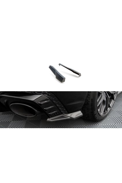 Maxton Design Carbon Division boční difuzory pod zadní nárazník pro Audi RSQ8 Mk1, materiál pravý karbon