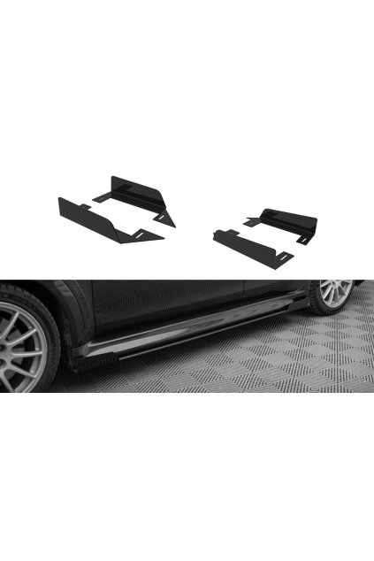 Maxton Design křidélka bočních difuzorů pro Mitsubishi Lancer Evo Mk10, plast ABS bez povrchové úpravy