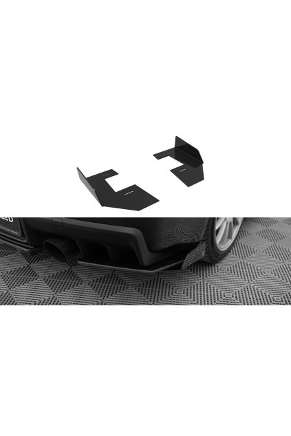 Maxton Design křidélka bočních difuzorů zad. nárazníku pro Mitsubishi Lancer Evo Mk10, plast ABS bez povrchové úpravy