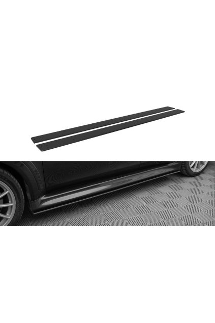 Maxton Design "Street Pro" difuzory pod boční prahy pro Mitsubishi Lancer Evo Mk10, plast ABS bez povrchové úpravy