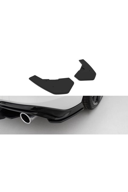 Maxton Design "Street Pro" boční difuzory pod zadní nárazník v.2 pro Volkswagen Golf GTI Mk8, Mk8 Facelift, plast ABS bez povrchové úpravy