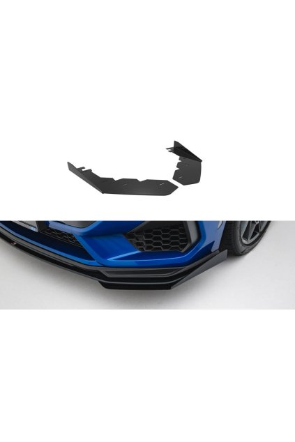 Maxton Design rohové spoilery pod přední nárazník pro Ford Mustang Mk7 GT, plast ABS bez povrchové úpravy